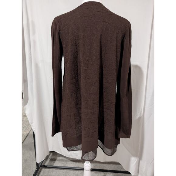 D. Exterior Women's Size Medium Made In Italy Brown Tunic Top Shirt Cotton EUC - Picture 6 of 16
